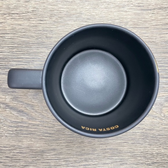 Starbucks Coffee Cup Mug COSTA RICA 2016 Matte Black Gold Fish 14 Oz - Picture 6 of 10